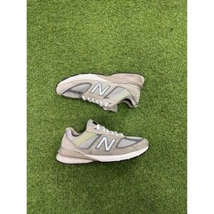 New Balance 990v5 Made in USA Grey Suede Mesh Sneakers M990GL5 Mens 13